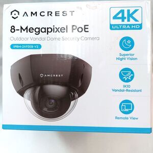 Amcrest 8MP PoE Security Camera 4K Ultra HD IP8M-2493EB-V2 LowLight Night Vision
